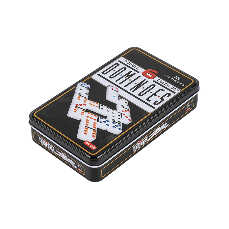 Double Six Dominoes With Black Iron Box trong tập hợp gia đình 