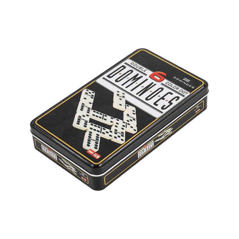 Bộ sưu tập di động của hộp sắt đôi sáu dominoes 