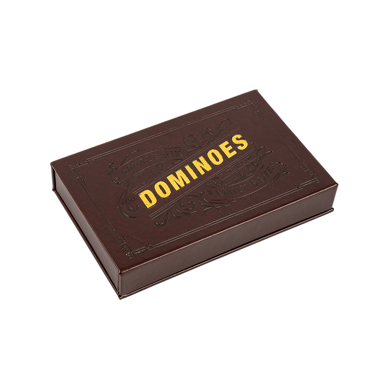 28 mảnh ngà t đôi Six Dominoes Gạch trong hộp giấy màu nâu