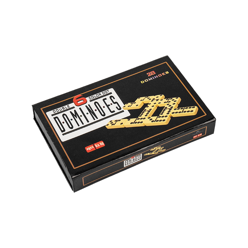 Double Six Dominoes trong hộp giấy màu ngà