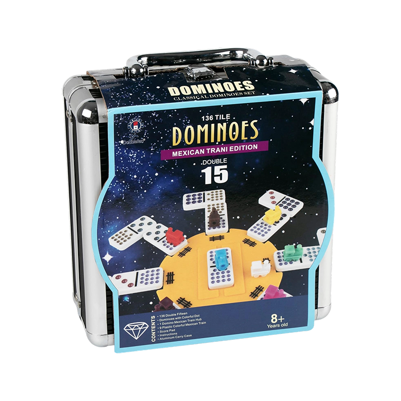 2-10 người chơi 136 Tiêu đề Double Double 15 Dominoes trong hộp nhôm