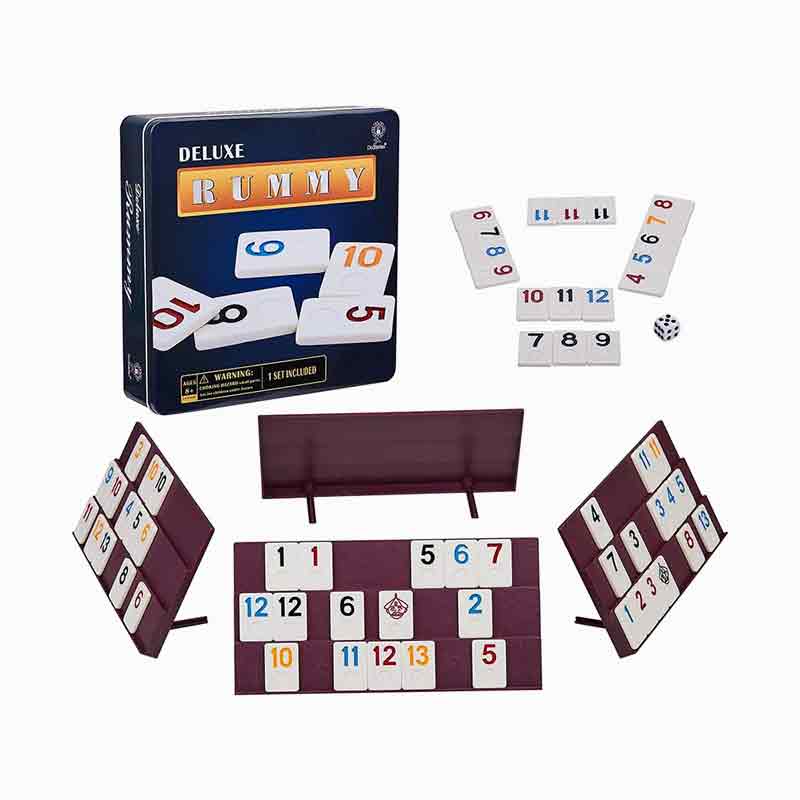 2-4 người chơi 106 Game Game Rummy cổ điển của Gạch cổ điển với hộp sắt